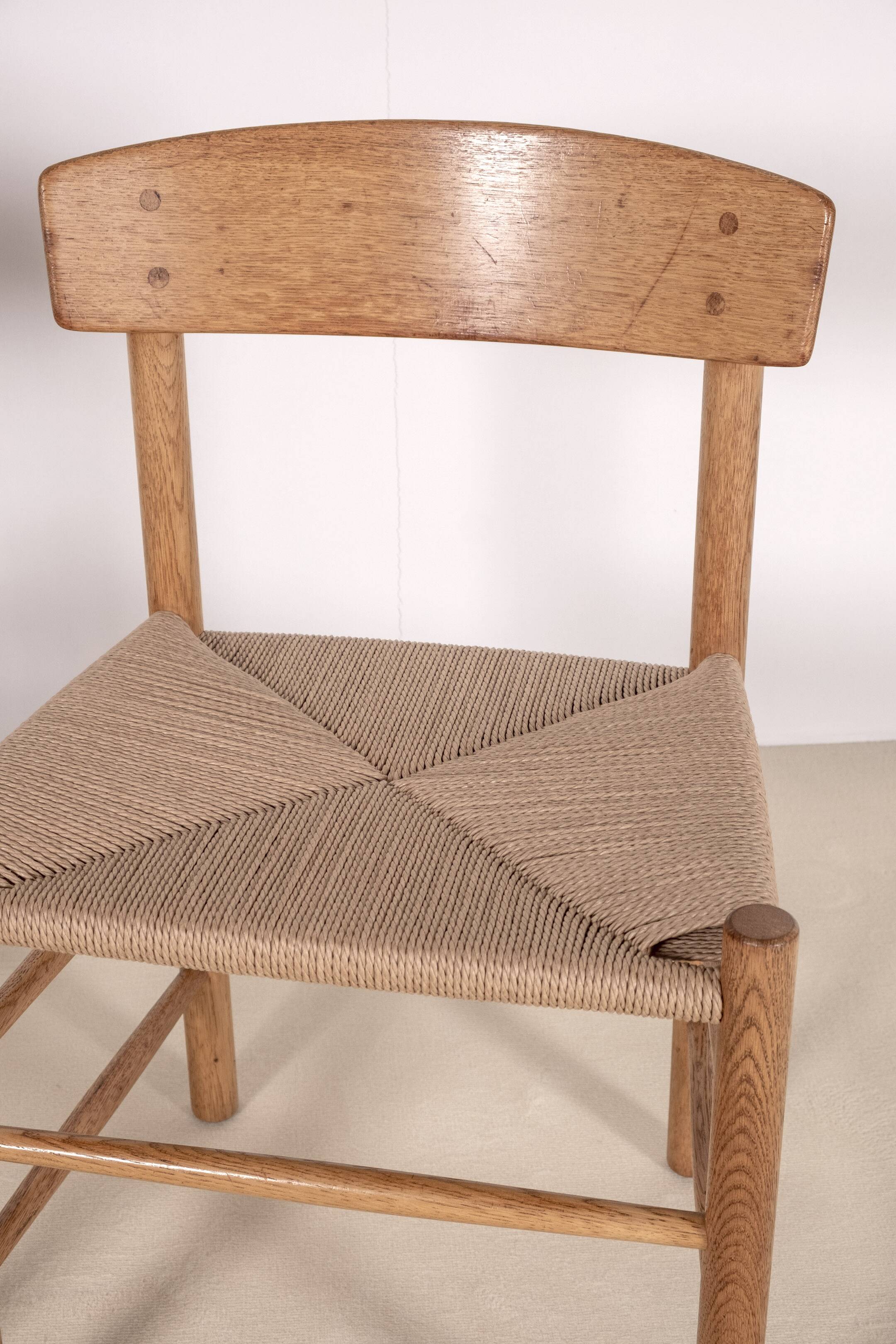 6x Børge Mogensen J39 in Oak, 1980s FDB Møbler, Denmark