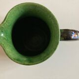 Vase pichet Etienne Noël à Dieulefit terre vernissée verte 1940