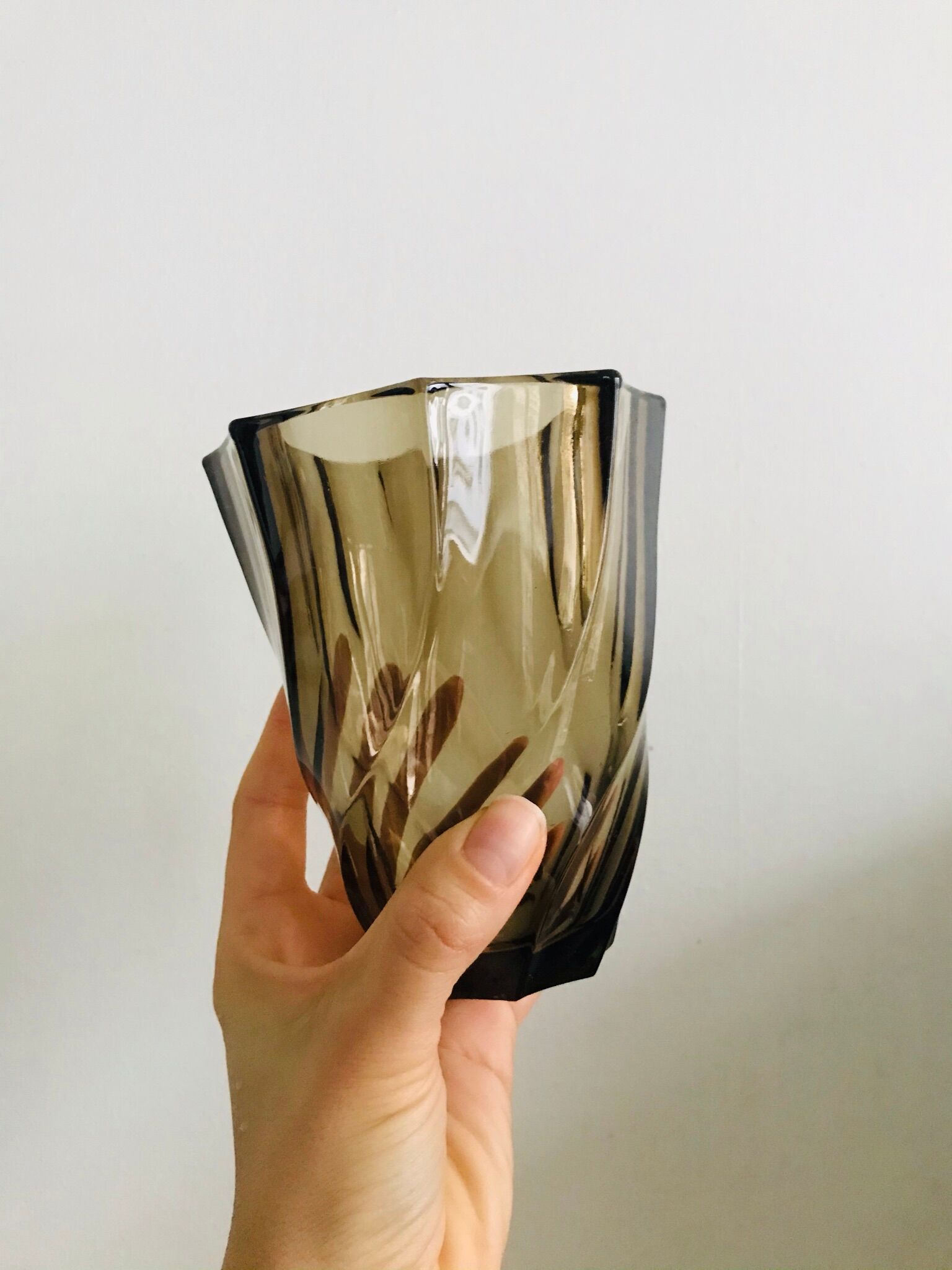 Smoked glass vase