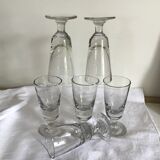 Lot de 6 verres bistrot années 1900