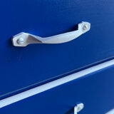 Blue and white mustache chest of drawers