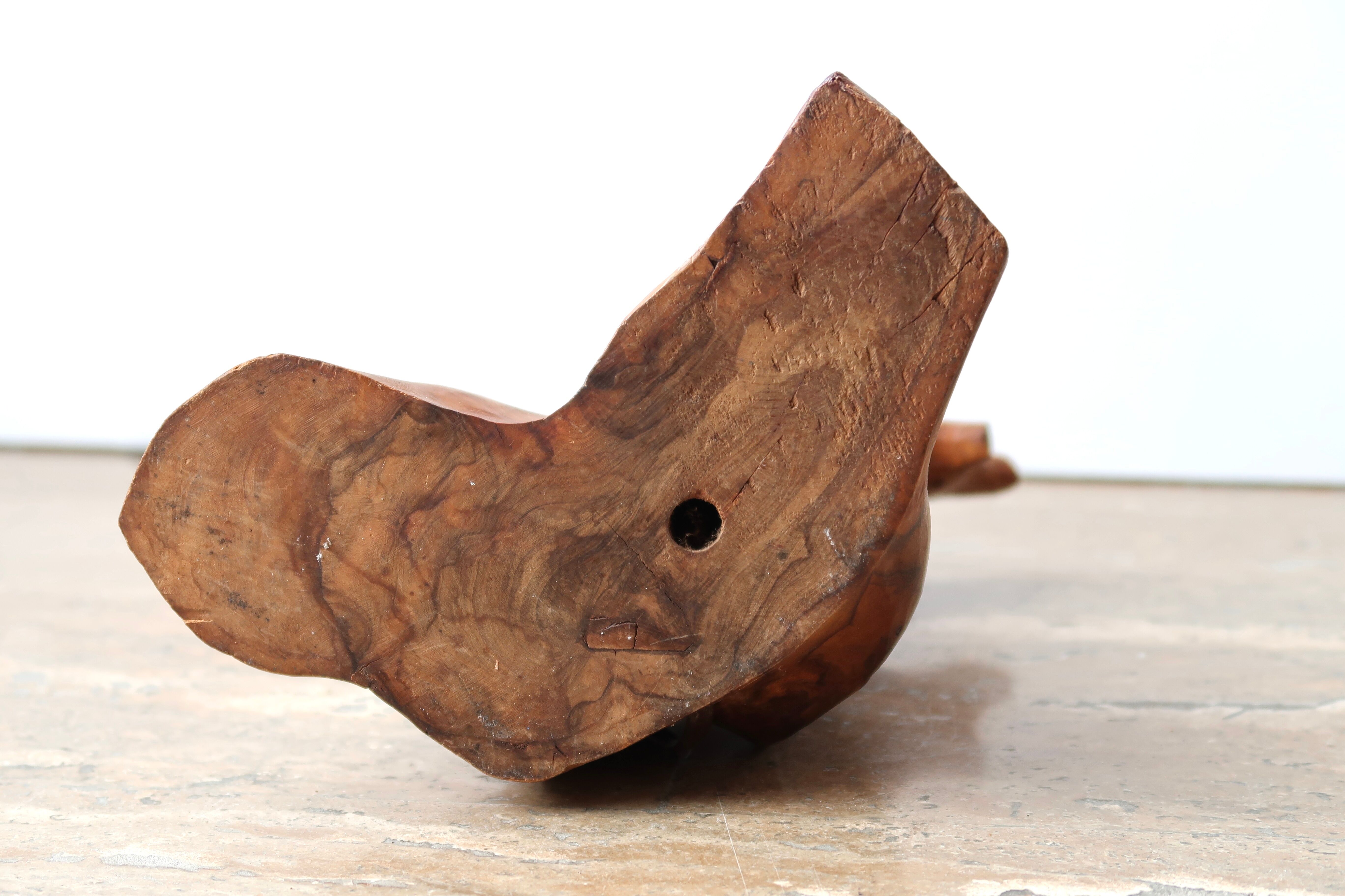 Olive wood monoxide lamp, 50s