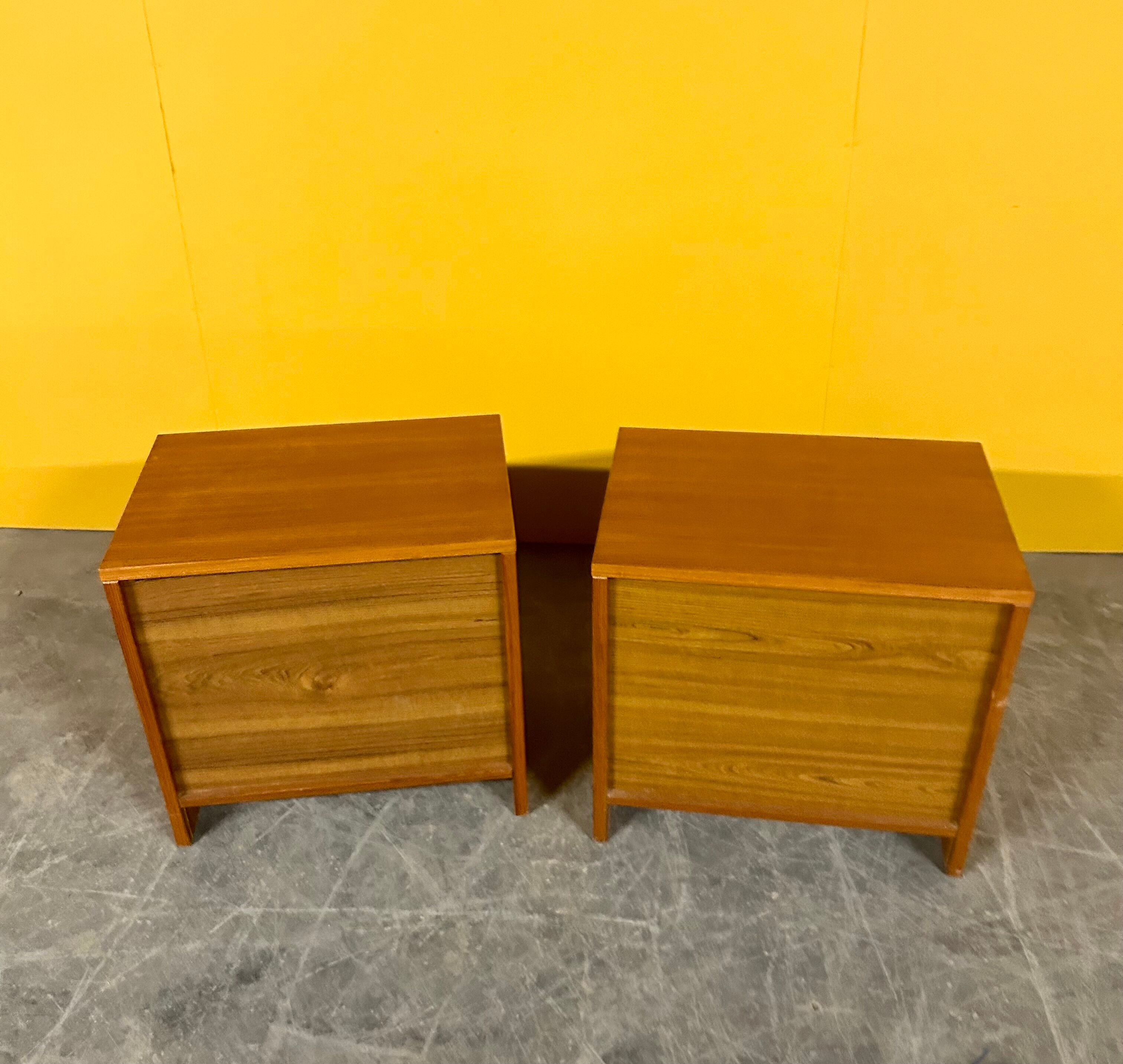 Pair of Danish mid-century teak bedside tables 1960s