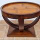 Art Deco style coffee table in varnished wood, vintage, 59 cm