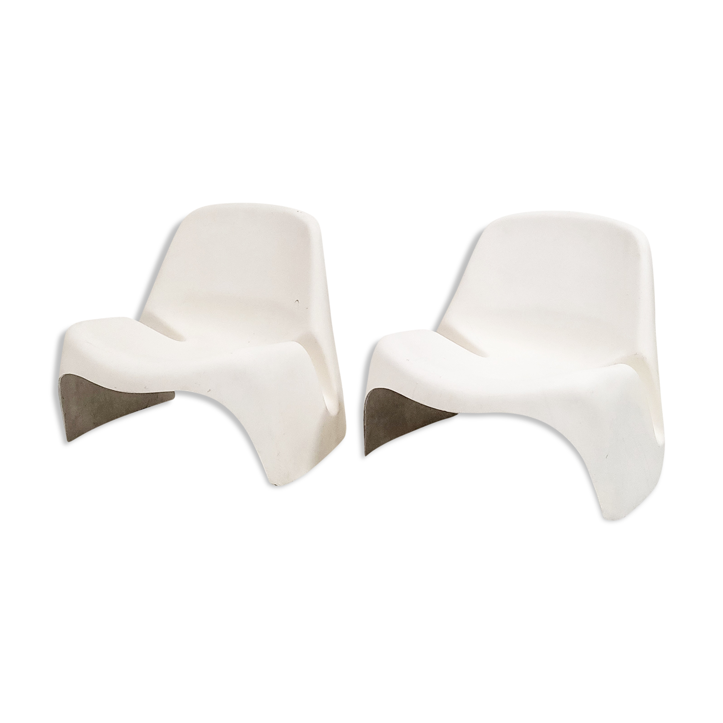 Pair of armchairs by luigi colani 1960 vintage