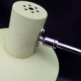 Vintage industrial table lamp, aluminum green shade and base, flexible shade and neck