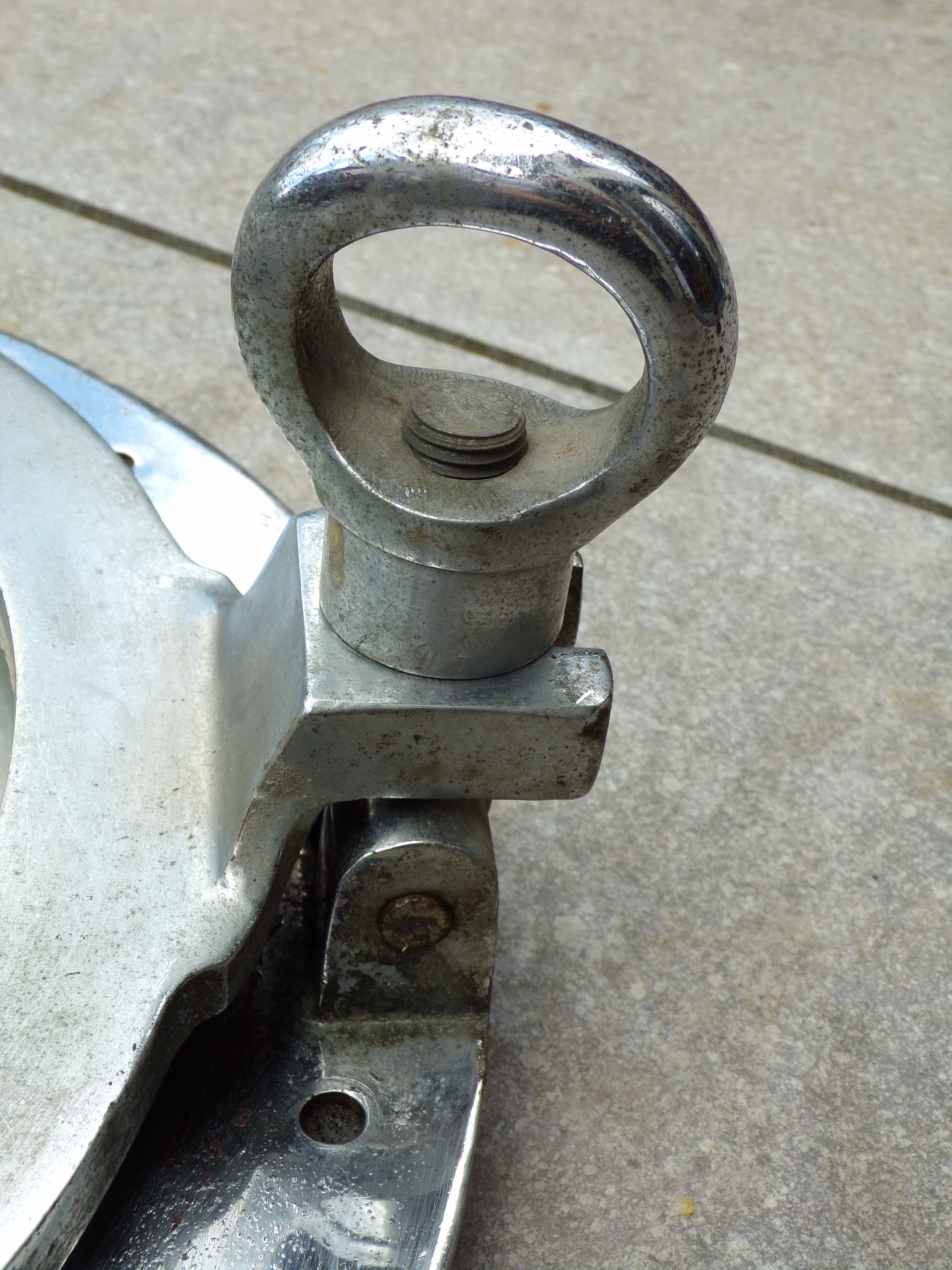 Old boat window in chrome bronze Ø40cm