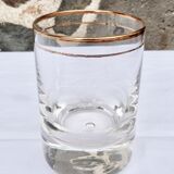 Set of 5 whisky glasses with golden edging, 1930s