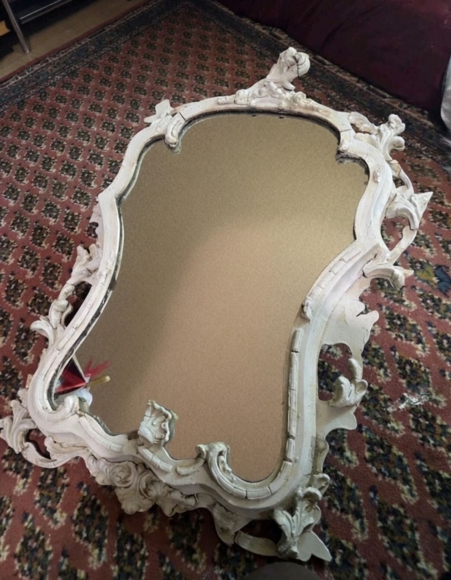 Miroir mural vintage baroque / rococo – Cadre orné shabby chic