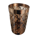 Quatrefoil gold metal vase