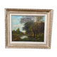 Tableau paysage campagne ancien