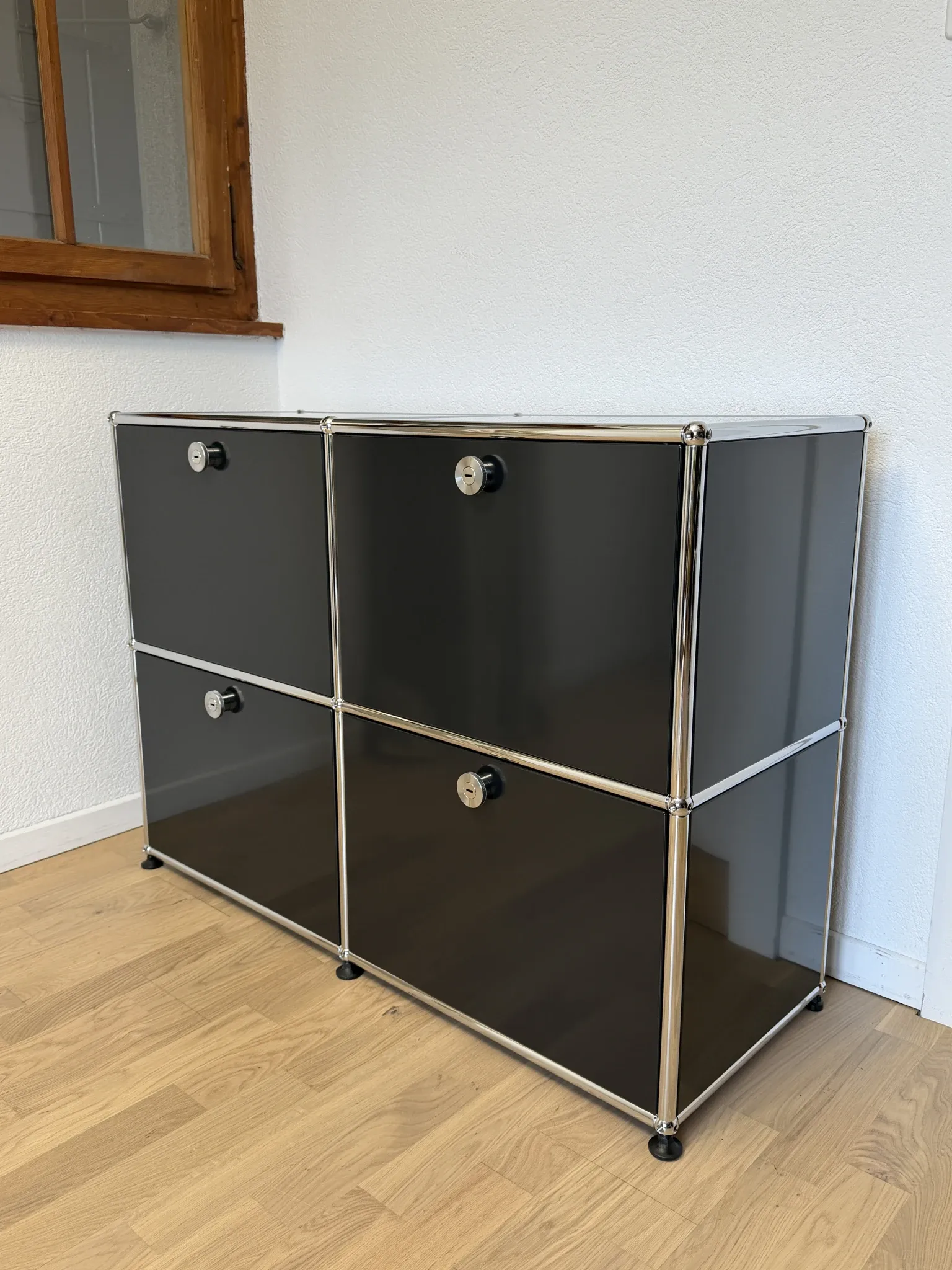 Commode USM Haller en Noir Graphite