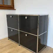 Commode USM Haller en Noir Graphite