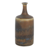 Small Mid-Century Scandinavian Modern Collectible Earthy Brown Stoneware Vase by G. Borg, Set of 3