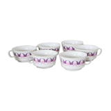 Ensemble de 6 tasses en porcelaine Alfoldi, vintage hongroises