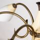 VINTAGE 50'S CHANDELIER IN GLASS AND BRASS ITALIAN DESIGN