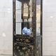 Vitrine chinoise vintage avec miroir, décor fleurs et oiseaux