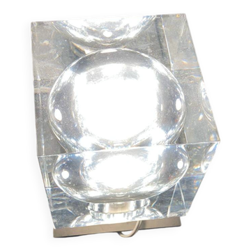 Crystal cube lamp by Baccarat by Robert Rigot — 1970s