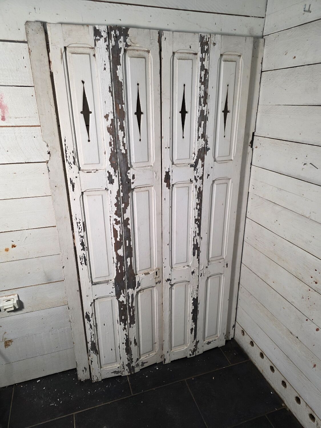 Pair of old shutters