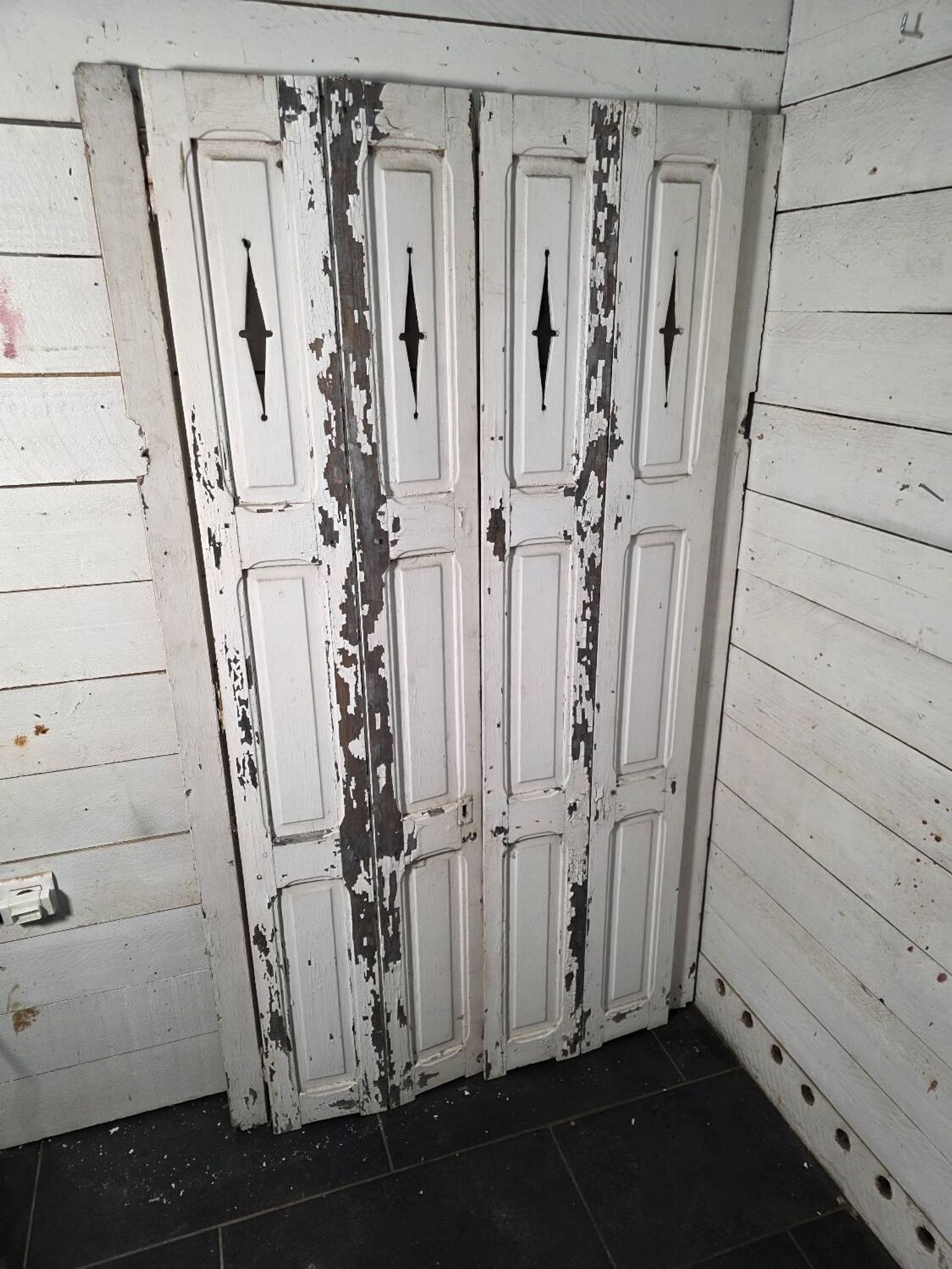 Pair of old shutters