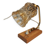 Lampe de chevet vintage : Lampe en verre style milieu du XXe siècle, Yougoslavie, années 1970