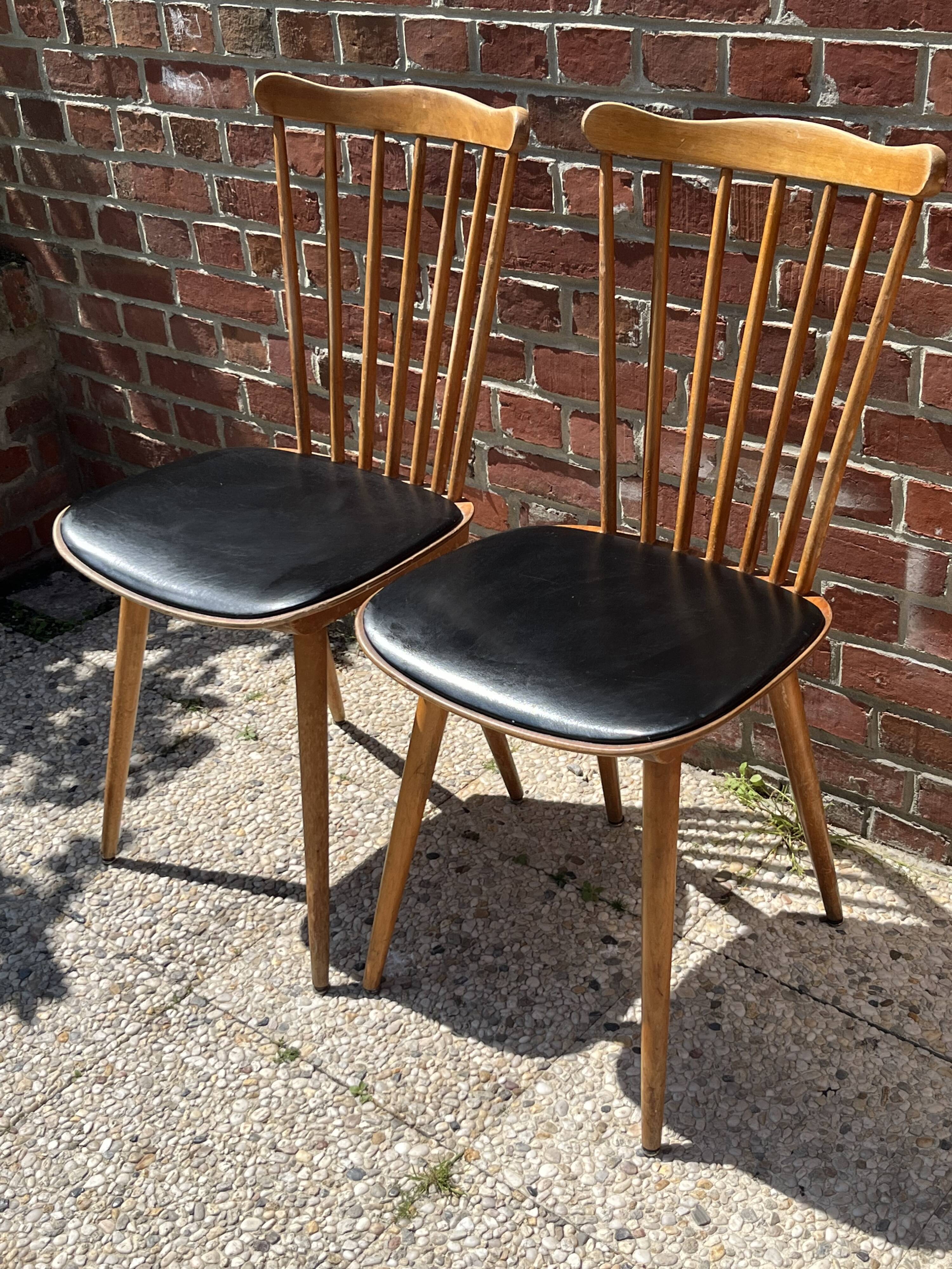 Vintage Baumann chairs minuet model
