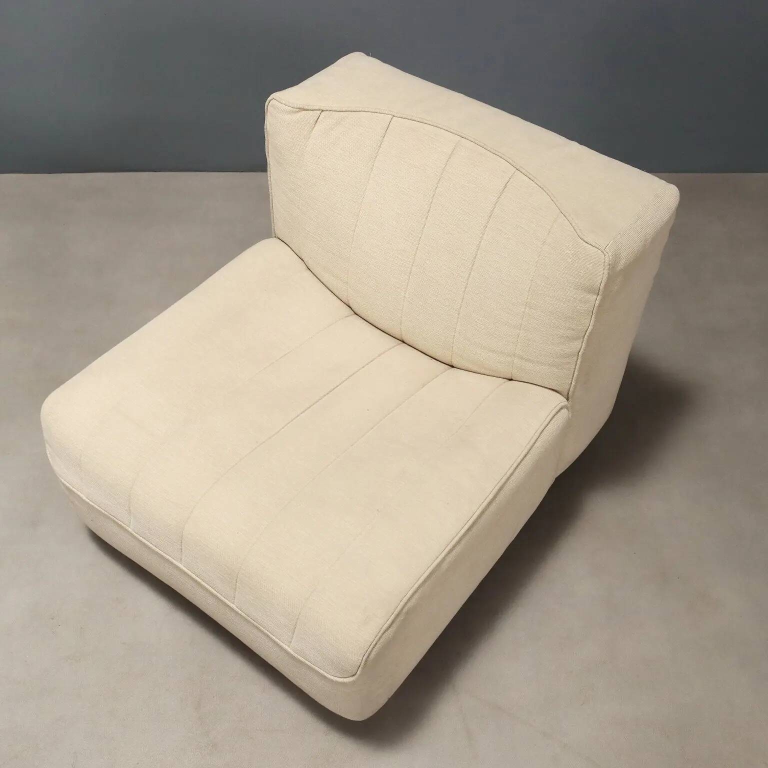 Lot de 4 fauteuils Arflex 9000 vintage en tissu, design Tito Agnoli, années 1970