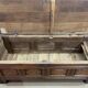 19th century Breton oak storage bench