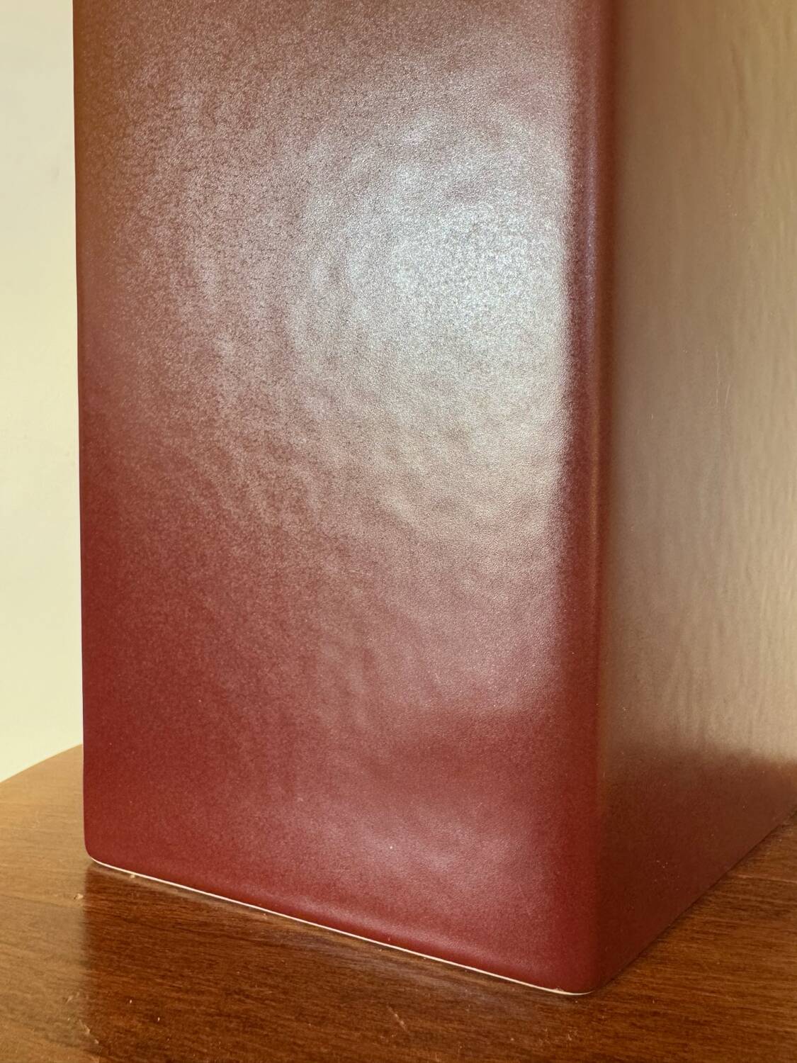 Charolles earthenware quadrilateral design vase