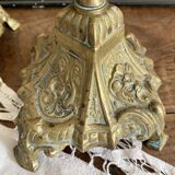 Pair of antique bronze candlesticks