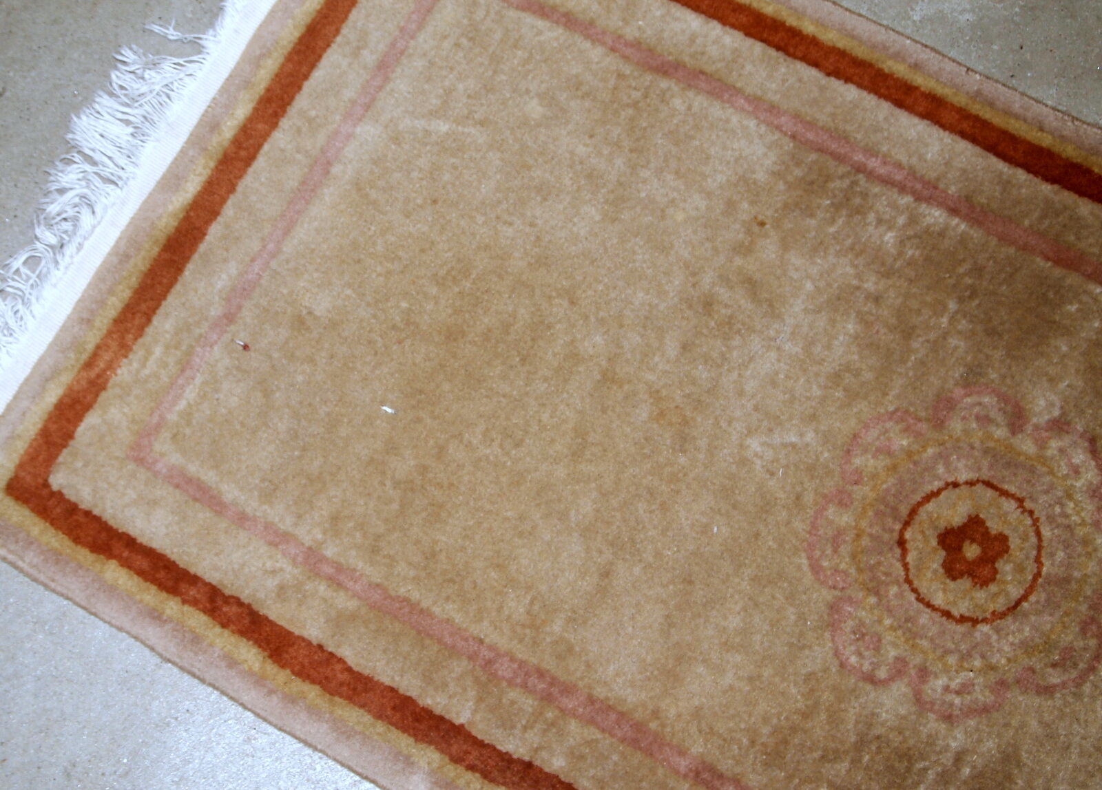 Chinese handmade vintage rug 64cm x 128cm 1970s