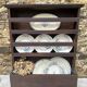 Antique wooden plate rack cupboard.
