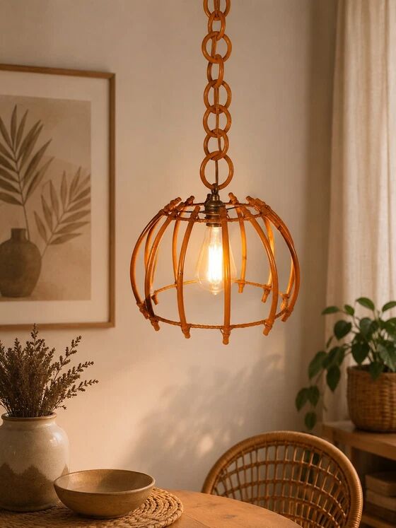 Rattan suspension by Louis Sognot, 1960