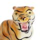Vintage Siberian Tiger Sculpture Glazed Italian Ceramics 1980s