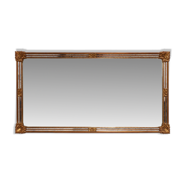 Grand miroir rectangulaire doré Deknudt du XXe siècle de style baroque, Belgique