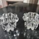 pair of crystal candle holders