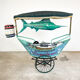 Vintage fairground fish market stall
