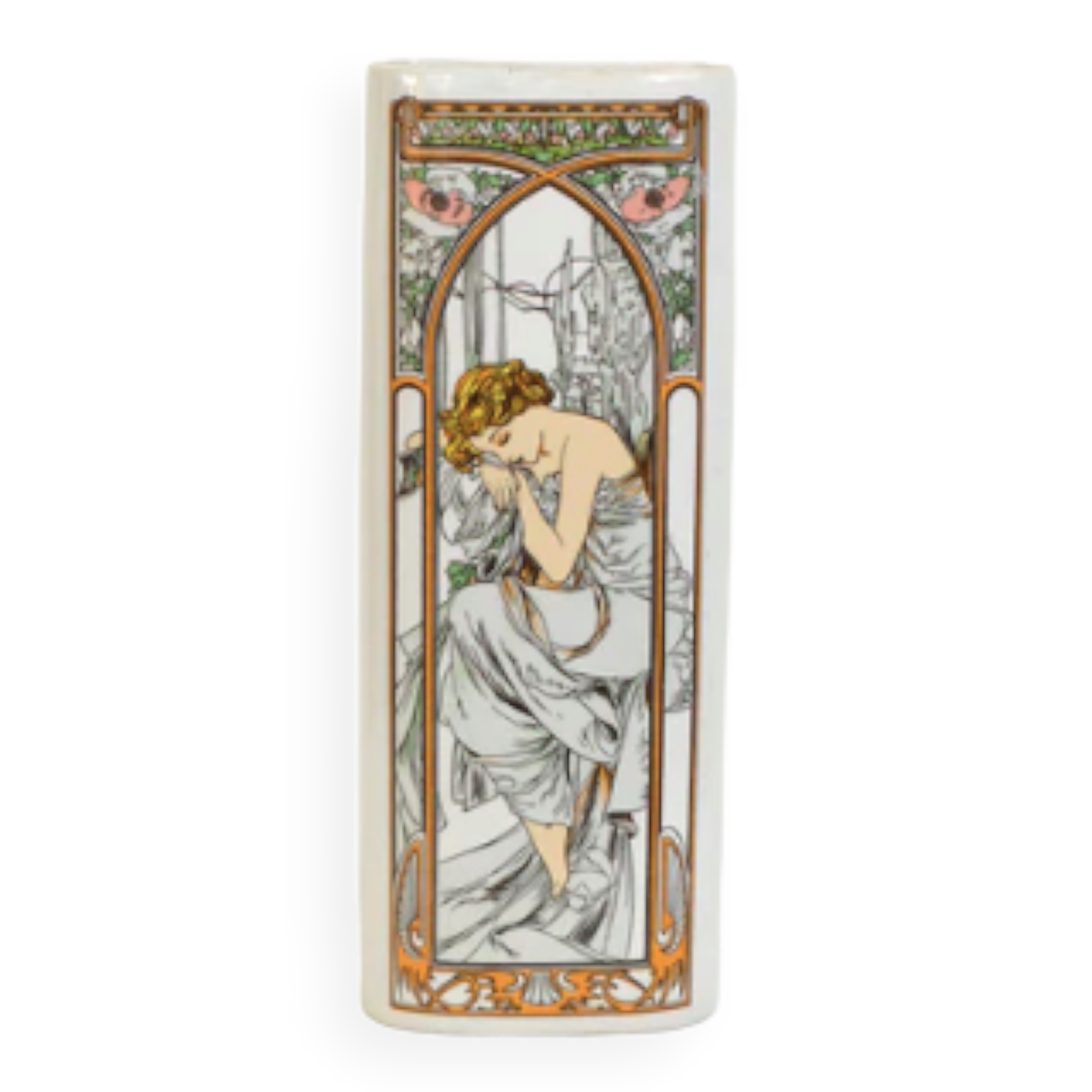 Vase mural d'après Alfons Mucha