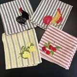 Serviettes brodées