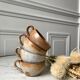 Lot of 4 coffee cups in sandstone
