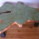 Wood log coffee table