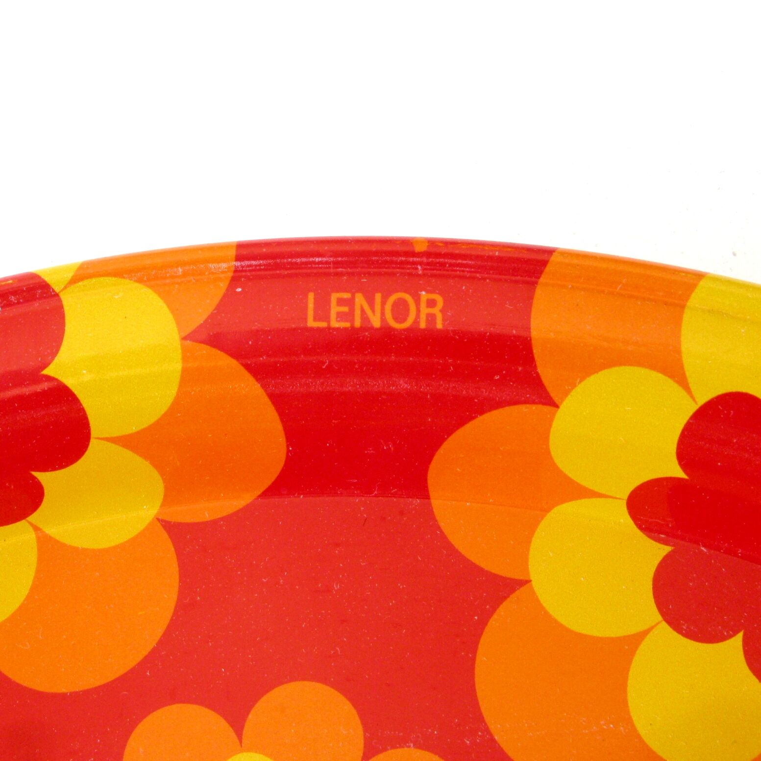 Very vintage metal serving tray from the 70s Orange flowers