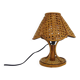 Lampe en bambou rotin cannage. Italie Années 50 60
