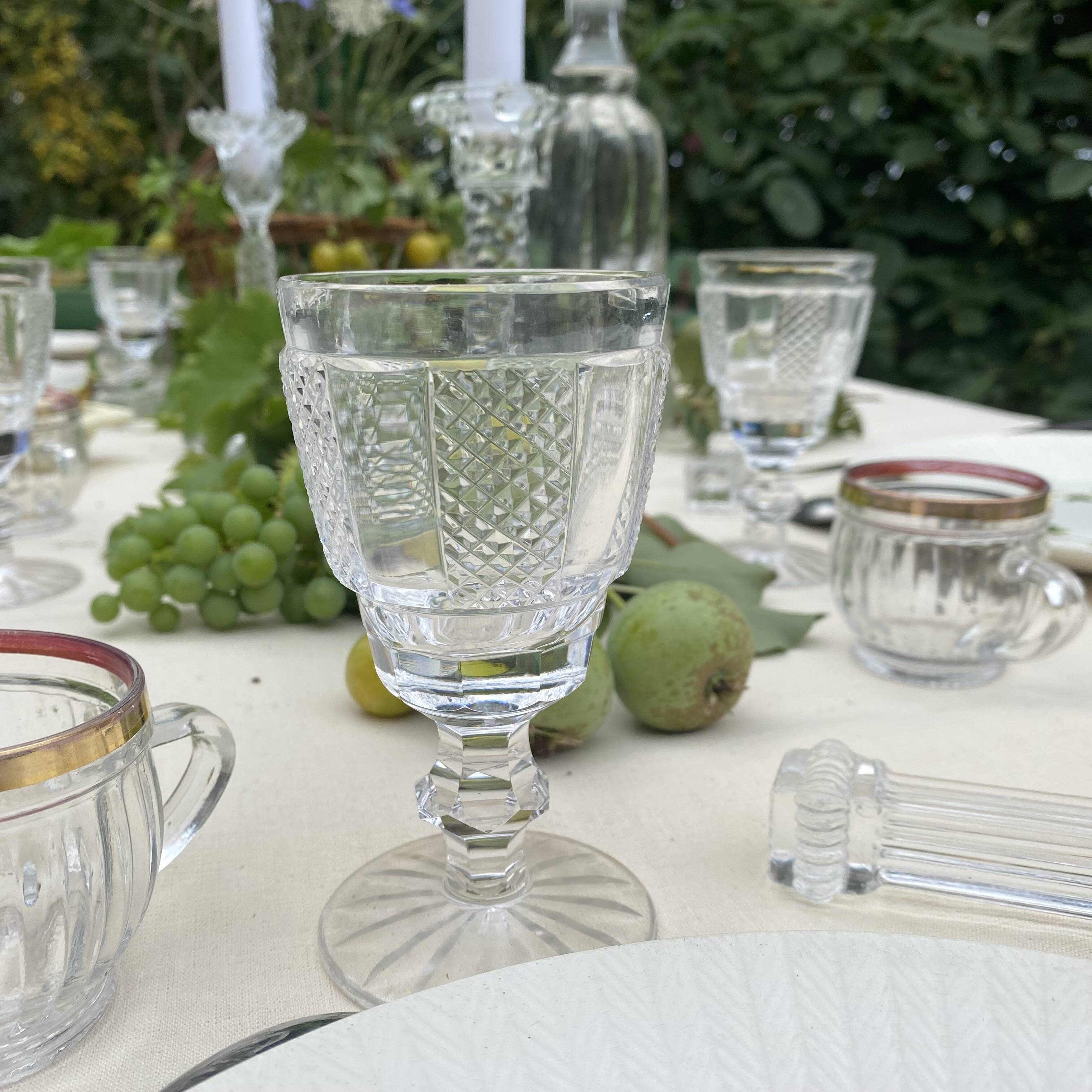 Waterford crystal white wine glasses