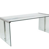 Bureau en verre, Gallotti & Radice, années 1970