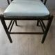 Desk armchair in wood and skai
