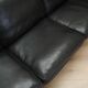 Black leather sofa, Danish design, 1970s, manufacture: Hurup Møbelfabrik