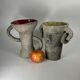 Vases prehistoric Neolithic ceramic 1960 vintage