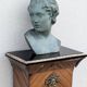 Vintage column in rosewood and bronze marquetry, mid-century