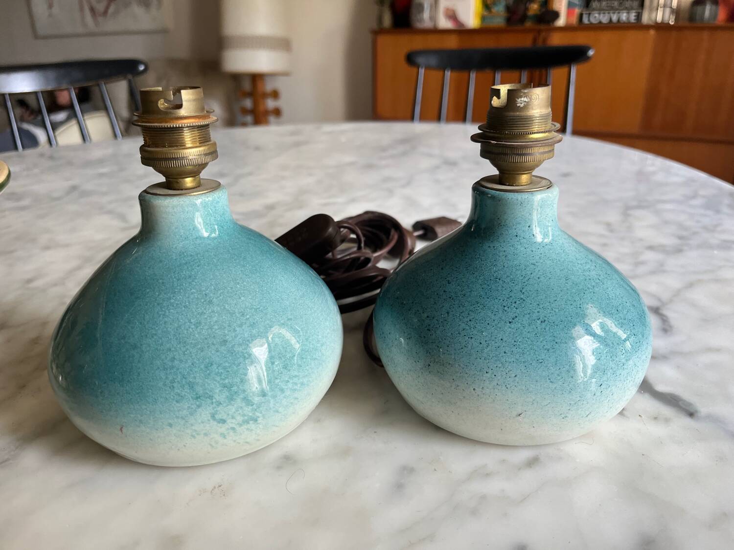 Pair of vintage ceramic lamps